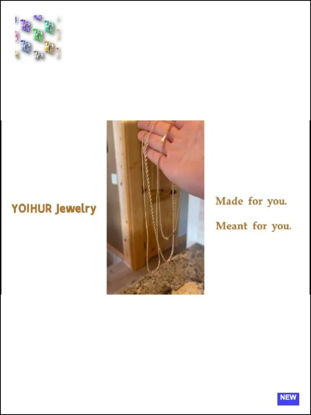 Layered Gold Plated Stackable Necklace Set 3 Chains
